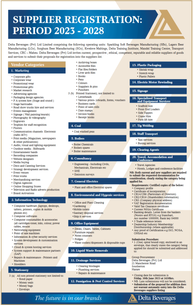 Supplier registration