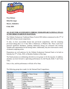 Chibuku Neshamwari Press Release 2024 National Finals Chibuku Neshamwari Press Release 2024 National Finals