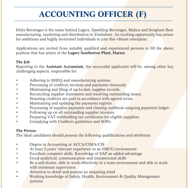Accounting Officier Accounting Officier