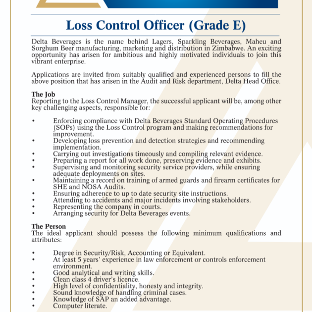 Loss Control Officer